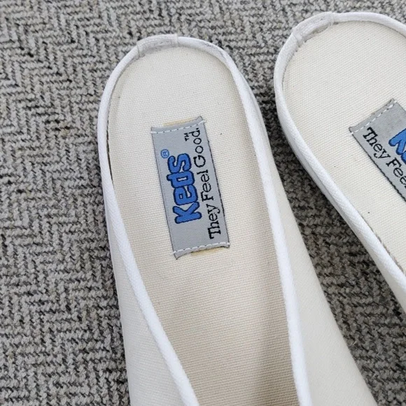 Vintage Canvas Keds 80s 90s Slides Flats Mules - Picture 3 of 7